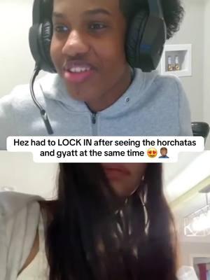 Hez had to LOCK IN after seeing the horchata and gyatt at the same time 😍🤦🏽‍♂️ #hezfromdao #ilybrenduh #streamer #kick #brenduh #kickclips #fyp #viral 