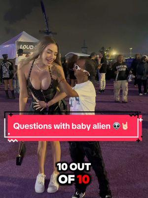 Na na na na ima ask you something 👽😂 #babyalien #rollingloud 