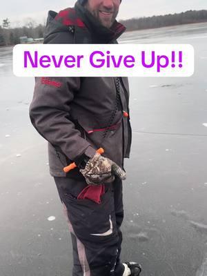 Never giver up!!!! Sometimes its when you are ready to pick up is when you get your last chance at a big one!#fishing #Outdoors #icefishing #fishingtips #fyp #fishcontent #fishingtiktoks #fisherman #icefish #fishinglifestyle #fisherman #fish #fishtok #trending #trend #fypシ #foryourpage #tipup #wisconsin #lastchance #pikefishing #pike 