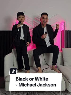 Black or White - Michael Jackson | Cover by #KaelLim and Popops @JGL STUDIO   #KaelAndPopops #michaeljackson #blackorwhite #song #cover #reels #fatherandson #fy #fyp 