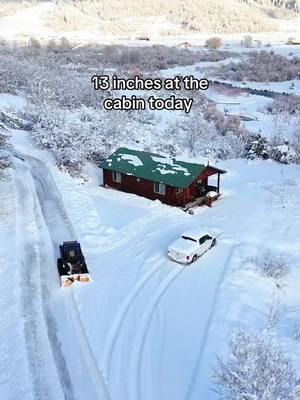 Wyoming went full winter today #wyoming #cabinlife #jacksonhole #ruralliving 