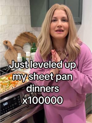 My first time using these non stick baking sheets for a sheet pan dinner and omg clean up was a BREEZE!! This is the largest size in the bakeware 3 pack! #nonstick #nonstickpans #nonstickcookware #nonstickbakeware #bakingsheet #sheetpan #sheetpandinner #familydinner 