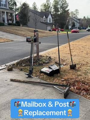 Replacing👷🏼‍♂️ this mailbox📬 and steel post with a new mailbox📬 and a red cedar🪵 post #Mailbox #Replacement #LetsDig  #Construction #Christmas #Christmas2024 #Holiday #Holidays #HomeImprovement #RaymesHomeImprovement #SmallBusiness #SupportSmallBusiness #RepeatCustomer #ASMR #FYP #ForYouPage #Viral #ViralVideo #Trending #TrendingVideo #Satisfying #SatisfyingVideo #TikTok #DontBanTikTok #TikTokBan #2024 #Milwaukee @Milwaukee Tool #HiLiftJack  #LakeWylieSC #CloverSC #YorkCountySC 