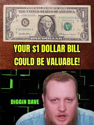 $1 Dollar Bill Could Be VALUABLE!!! #coins #coin #coinrollhunting #coinrollhunt #fyp  #treasure  #coincollecting #coinfamily #coinsworthmoney #checkyourchange #silver #diggindave #foryou #crh #coolcoins #money #money #dollarbill #billcollectors 