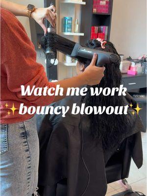 And I dyed her hair black too 🖤 #fyp #watchmework #bouncyblowout #90slayers 