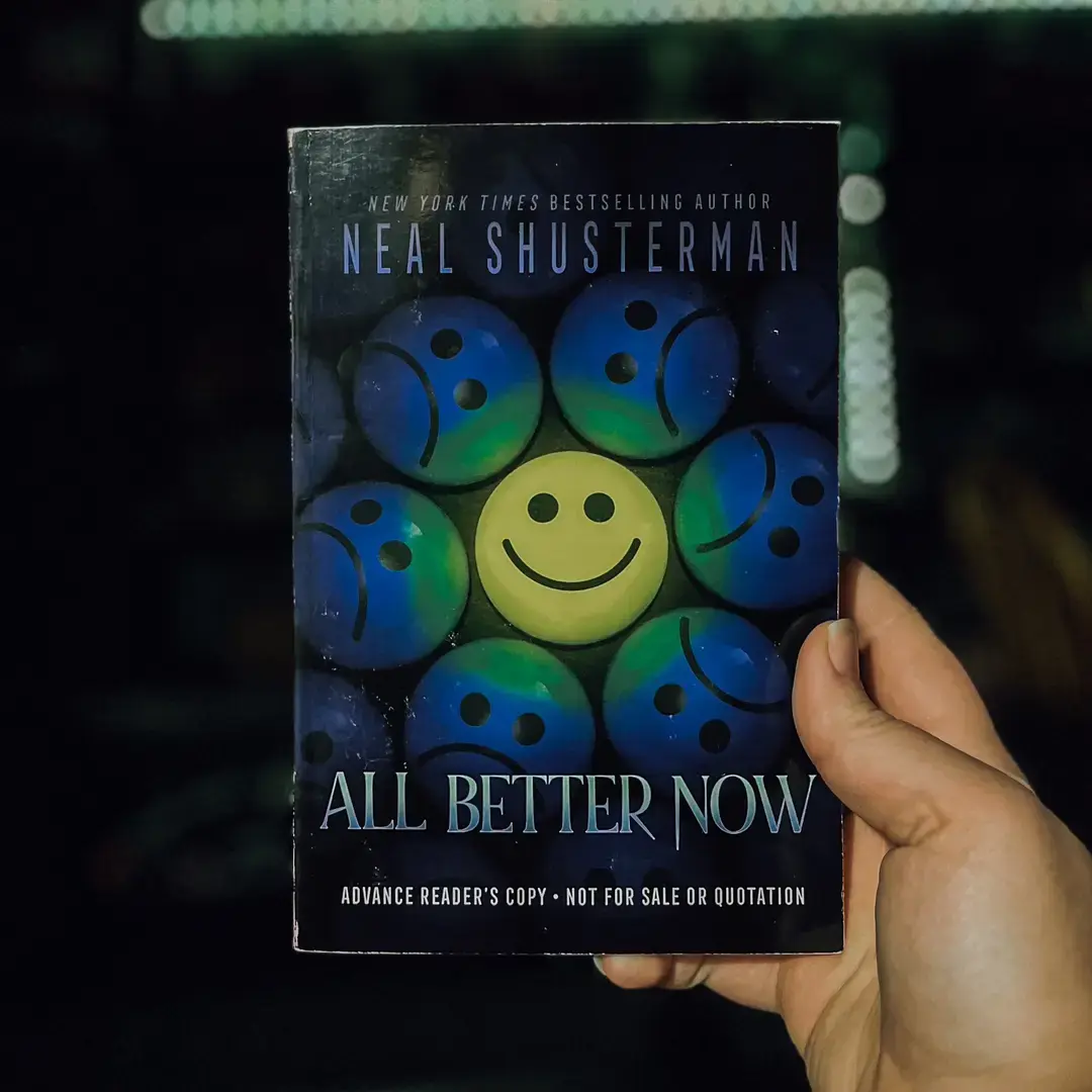 AHHHHH!! Thank you @Simon Teen for this 😭 I love @NealShusterman so much and I’m so excited to read this! 📖: All Better Now - Neal Shusterman Releases: February 4th A deadly and unprecedented virus is spreading. But those who survive it experience long-term effects no one has ever seen before: utter contentment. Soon after infection, people find the stress, depression, greed, and other negative feelings that used to weigh them down are gone. More and more people begin to revel in the mass unburdening. But not everyone. People in power—who depend on malcontents and prey on the insecure to sell their products, and convince others they need more, new, faster, better everything—know this new state of being is bad for business. Surely, without anger or jealousy as motivators, productivity will grind to a halt and the world will be thrown into chaos. Campaigns start up to convince people that being eternally happy is dangerous. The race to find a vaccine begins. Meanwhile, a growing movement of Recoverees plan ways to spread the virus as fast as they can, in the name of saving the world. It’s nearly impossible to determine the truth when everyone with a platform is pushing their agenda. Three teens from very different backgrounds who’ve had their lives upended in very different ways find themselves at the center of a power play that could change humanity forever. #allbetternow #nealshusterman #booksbooksbooks #BookTok #bookrecommendations #thriller #simonteenpartner #arc 