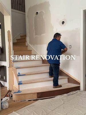 Replying to @graciie stair remodel!!! almost there!!! Be sure to look for me over on the other app in case this one takes a break! You can find the link to my profile in my bio 🫶🤍 would love to see you there! I’ll be sharing the reveal on ℹ️G soon!!🤍🤍🤍#homeimprovement #homerenovations #homerenovation #homereno #stairrenovation #homeremodel #renovation #renovationproject #homeupgrades #renovationseries 