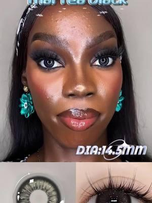 A black Moment 🖤✨@real_ahfi1  #mislens #mislenscontacts #beforeandafter #coloredcontactsfordarkeyes #contactlenses #makeup #blackcontacts #blackgirlmagic #fypage #xmas