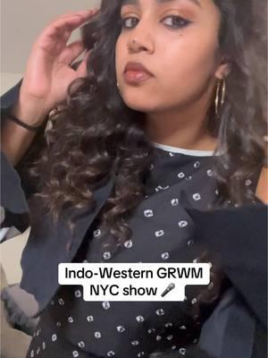 #grwm for my first ever show in #nyc - an artist’s dream 😍 ft. @khoobnyc #indowestern #desifashion #desi #bandhani #bandhej #telugu #telugutiktok #telugumusic #livemusic @Fenty Beauty @wetnwildbeauty @Huda Beauty 