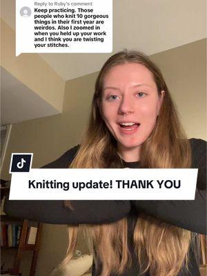 Replying to @Ruby Thank you to each and every commenter I will make more videos about knotting once I have more to show!!! #knot #knittok #knitting #knittersoftiktok #beginnerknitter 