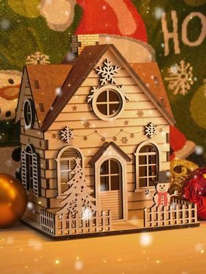 Creative Christmas Cottage DIY! Build Your Own Wood Art for a Special Holiday - Sculpfun S70 Max #foryou #SmallBusiness #sculpfun #diyproject #laserengraver #giftideas #layered #sculpfunsfa9 #sculpfuns30 #xmas #coffeetable #rotary #smalltable #woodtable #roomdecor #thanksgiving #DIY #christmasgift #woodcutting #christmas #gift