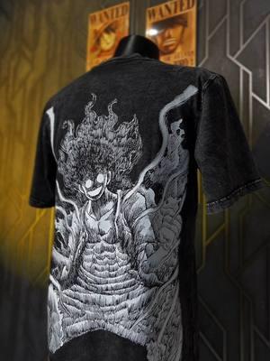 Sun God Nika Luffy All Gear Ver 3 Unisex Oversize Anime Manga Washed Heavyweight Cotton T-shirt #sungodnika #animetiktok#tiktokviral #luffy #gear5 #onepiece #luffygear5