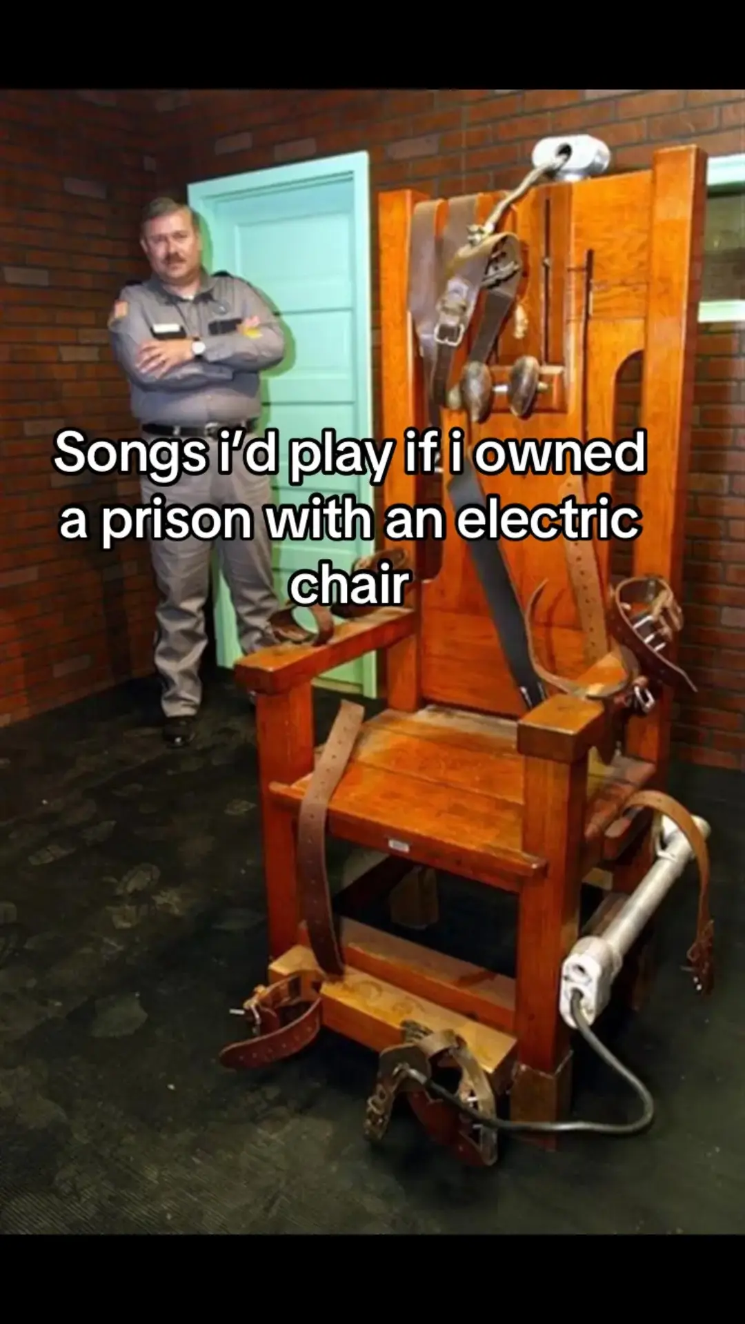 #Meme #fyp #foryou #foryoupage #foryourpage #humor #darkhumor #darkhumour #ifiowned #songsidplay #electricchair #prison #jail #trending #viral #ramones #shocktreatment #lol 