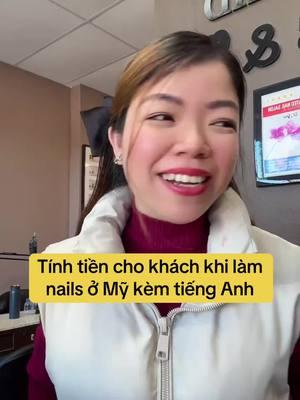 Tính tiền cho khách khi làm nailss ở Mỹ kèm tiếng anh cho anh chị nào cần #linhleomy #usa🇺🇸 #tiktoker #viralvideos #nailtech #nguoivietomy #tiktok #viralvideo #nguoivietomy #xuhuong #cuocsongmy #christmas #english #vietnamese #tienganh #tienganhgiaotiep #nails #idonails #nailshop 