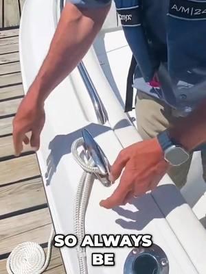 Watch your fingers #boat #viral #fyp #boattok #safety #dock #sandyhookbay #bridgemarina