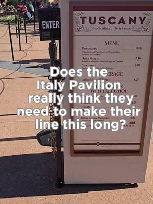 I mean... who's waiting in that line? #italypavilion #epcot #epcotworldshowcase #epcotfestival #worldshowcase #drinkingaroundtheworld #disneysideoftiktok #disneyworld #disneylifestyle #waltdisneyworld #disneyaddict #disneyvacation #disneytravel #disneytravelagent 