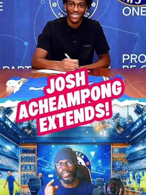 🚨 BREAKING: Josh Acheampong signs a new contract with Chelsea until June 2029! 🔵 Chelsea view him as crucial to their long-term project, and all details are now finalized. Huge news for the Blues! 💙 What do you think of this move? Comment below! 👇 #JoshAcheampong #ChelseaFC #CFC #FootballNews #fyp #PremierLeague #Chelsea