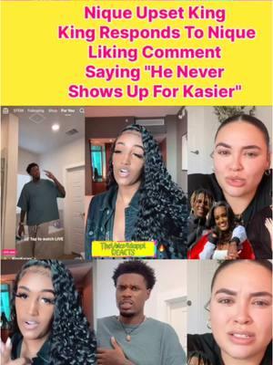 Nique Upset King 😳😡 King Responds To Nique Liking Comment Saying "He Never Shows Up For Kasier" 😡 #nique #niqueandking #kingkasier #king #blogger #lainag #niqueandlaina 