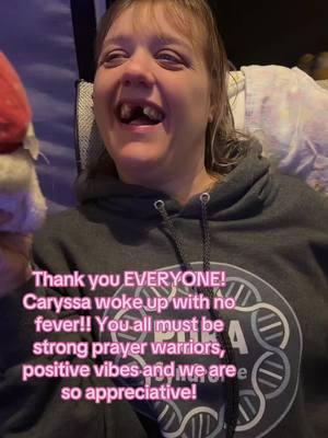 #fyp #fypシ #foryourpage #specialneedsmom #kellykaye #caryssajoy #courageouscaryssa #purasyndrome #feelingbetter #PURA #smiles 