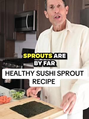 Healthy sushi sprout recipe. #sprouts #sprouting #sprouttok #sushilover #vegan #vegantiktok #vegantok #broccolisprouts 