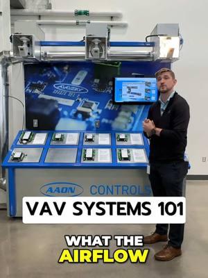 Earlier this year I visited the AAON, Inc. Exploration Center and experienced a live demo of VAV system operations by Cody Jewell. For those new to the industry I’m hoping this might be helpful. If you know anybody new to HVAC please for this along.  The Variable Air Volume (VAV) HVAC system is highlighted for its individual space temperature control and energy efficiency. This system is specifically engineered to manage the air conditioning needs of multiple rooms independently, utilizing VAV boxes. Each box adjusts the airflow according to a room's specific temperature requirements, ensuring optimal comfort. #hvac #hvactechnician #hvaclife #hvactech #hvacmaintenance