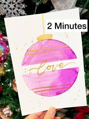 Takes 2 minutes! Easy bowl ornament watercolor card 🎄  . 💫 🎨: @kuretakezig_usa  📃: @cansonusa @cansonpaper @michaelsstores   💜🎨: @altenewllc  . . #moderncalligraphy #arttutorial #letteringtutorial #handlettering #easydiy #doodling #illustrationnow #illustratorsoninstagram #typematters #letteringlove #letteringnow #practicedaily #letteringart #moderntype #reelstrending #reelsinstagram #arttips #howtodraw #howtopaint #tutorial #stepbystep #inspirationart #watercolorartist #learningwatercolor #satisfying #easy #easyart #watercolorprocess #artprocess #fyp #foryou #art #paint #learnfromme #LearnOnTikTok #artistsoftiktok 