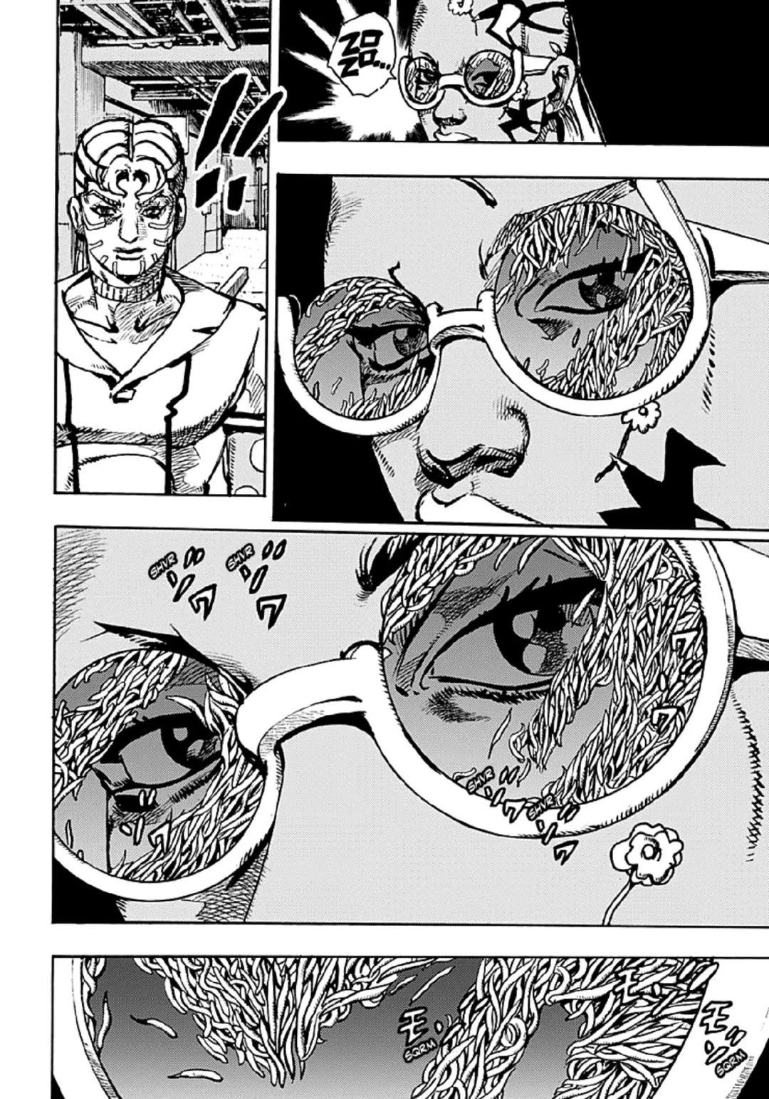 sure araki. the police officer named laem chabang is breeding pet nematodes in her sunglasses to smell fear in others and create maps to identify where they are. i don't even care anymore. #thejojolands #jojolands #jojolands21 