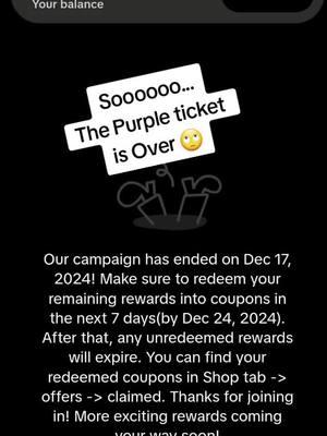 All I can say about this Purple Ticket is......... #fyp #wtf  #purpleticket #nomore #itwasgoodwhileitlasted 