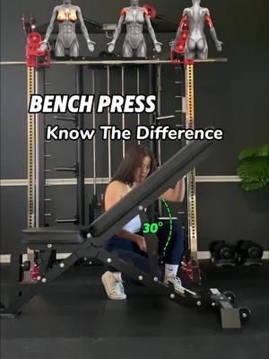 Learn how changing the bench angle shifts focus between your chest, shoulders, and triceps. Fine-tune your form for maximum muscle engagement! #upperbodyworkout #homeworkout #dumbbellworkout #strengthtraining #biceps #bicepsworkout #arms #dumbbells #homeworkout #workoutideas #workoutmotivation #workoutathome #triceps #gymmotivation #gymgirl #fyp #gymtips #shoulders #chestworkout 