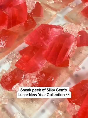 Lunar New Year Collection sneak peek 🐍 🧧  #Silkygem #crystalcandy #candy #snack #mutraucau #kohakutou #asmr #asmreating #snack #ediblegems #lunarnewyear2025 