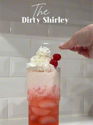 Shirley temple with a twist ✨ #shirleytemple #sodarecipe #italiansoda #creamer #barista #drinkrecipes #holidaydrinks #festive 