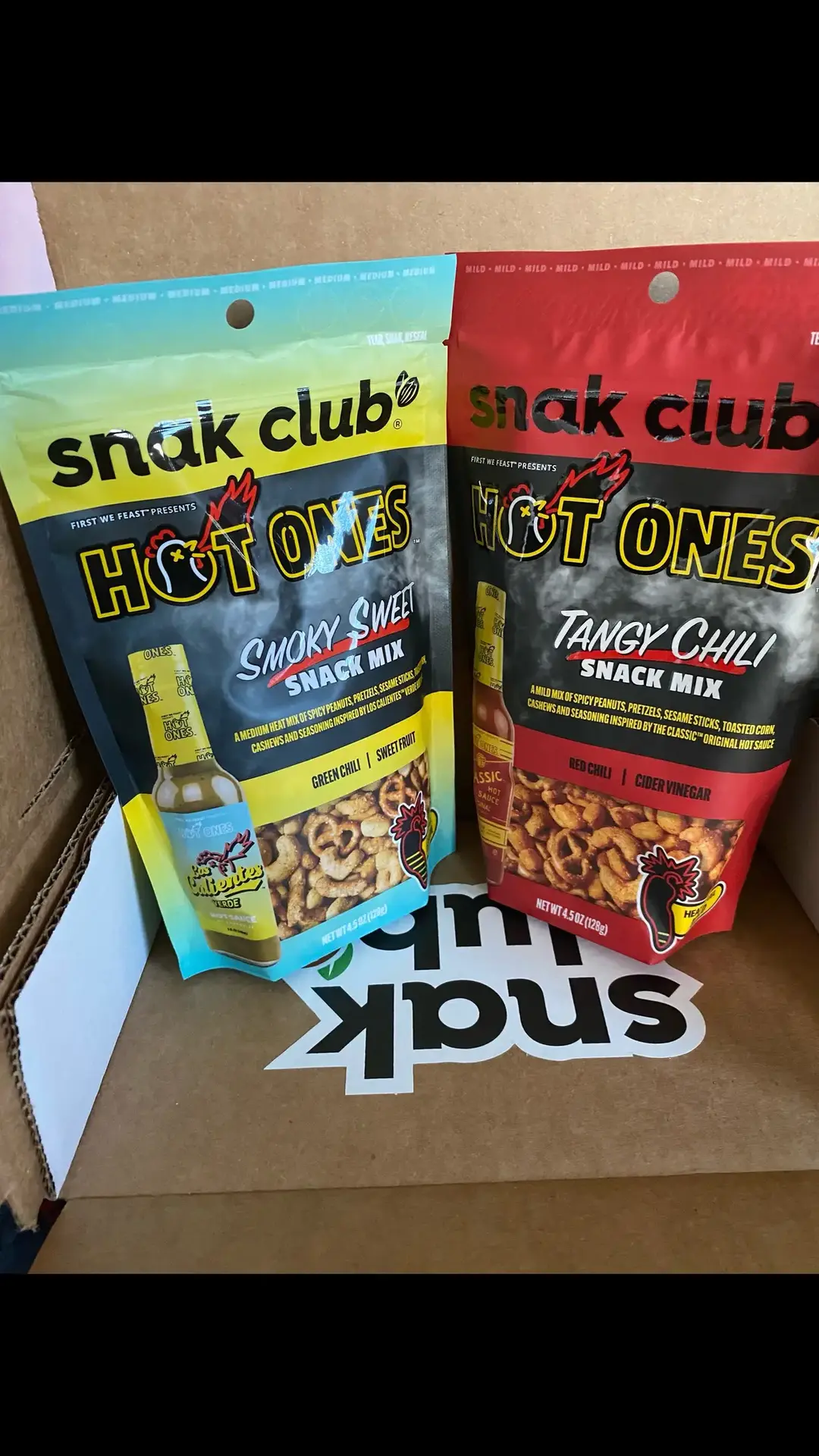 Thank you @Snak Club and @Hot ones for these snackies. Thank you @influenster  #shayluvsbeauty  #newsnacks #hotones #snakclub  #complimentary #firstwefeast