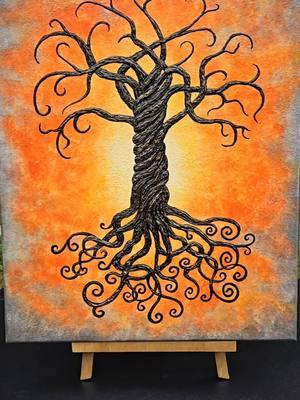 Dirty Santa Yule gift 🎁  not sure what happened to the other post, it got wired so here it is again. #handmade #painting #yggdrasil #norsepagan #yule 