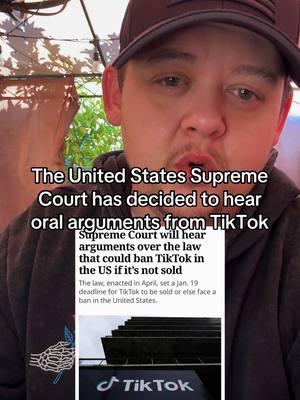 The Supreme Court agreed to hear arguments by TikTok that a law that could lead to a ban of the popular social media app should be blocked pending the company's appeal of a lower-court ruling upholding the law. The Supreme Court scheduled oral arguments in the case for Jan. 10, nine days before the law is due to take effect. President-elect Donald Trump met with TikTok CEO Shou Zi Chew at Trump’s Mar-a-Lago club on the same day the company asked the Supreme Court to take its case. #tiktokban #scotus #supremecourt #usa #politics #trump #trump2024 #fyp #fypシ #fypシ゚viral #fypage #conservative #gop #republican #libertarian #trending #news #update  @The Political Geno 🇺🇸 