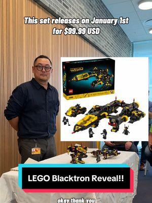 LEGO Designer reveals the new Blacktron Renegade, a throwback set coming soon in January!! #10355 Blacktron Renegade, $99.99, 1151 pieces Release: January 1st for LEGO Insiders, January 4th for everyone else.  #lego #legoset #legonews #legocollector #fanmediadays24 #rlfm