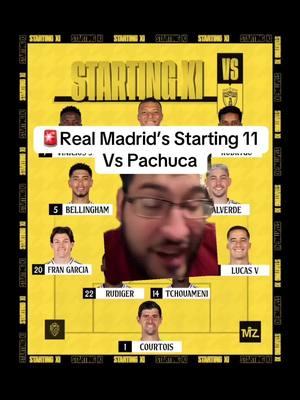 🚨Real Madrid’s Starting 11 Vs Pachuca #realmadrid #halamadrid #madrid #pachuca #pachucahidalgo #pachucafc #ligamx #mexico #fmf #futbolmexicano #intercontinental #intercontinentalcup #clubworldcup #cwc #qatar #judebellingham #jude #bellingham #kylianmbappé #kylian #mbappe #viniciusjunior #viniciusjr #vinicius #vinijr #vini #lucasvazquez #fifa #futbol #futboltiktok #football #footballtiktok #Soccer #soccertiktok #fyp #tapiaa__ 