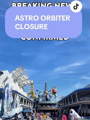 A Magic Kingdom ride CLOSURE was just announced‼️ January is the month of closures in Disney World, with rides like Big Thunder Mountain, Gran Fiesta Tour, and Kali River Rapids all scheduled for temporary closures next month. Now, ANOTHER attraction was just added to the list of rides that’ll be temporarily closed. ❌ASTRO ORBITER❌ will see a multi-month-long closure starting on January 13th in Magic Kingdom‼️ It’s currently slated to reopen in summer of 2025. ☀️ Now is the time to get those last rides in before this Tomorrowland classic closes! 🚀🪐💫 #disneynews #disneyupdates #waltdisneyworld #disneytiktok #disneyparks 