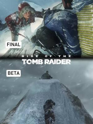 ✨ Beta vs Final ✨ Check out this exclusive before-and-after look at the Mountain Peak scene from Rise of the Tomb Raider! ❄️ #GameDev #RiseOfTheTombRaider #BeforeAndAfter #fyp #foryoupage