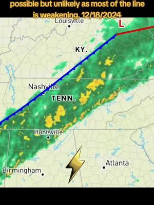 #severeweather update: Line of #thunderstorms  in #easttennessee #southwestvirginia #northalabama  #rain . #fy #foryou #foryoupage #foryoupageofficiall #viewersfirst #sciencesecond #december #fypage #weather #weathertok #wx #stormmasterweather #winter2024 #wind #wedensday #nofearjustfacts #nohype #stormmasterweatherimpact 