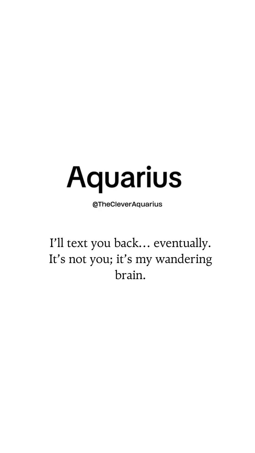 Follow @thecleveraquarius for daily Aquarius insights ✨Go add our Spotify/Apple Music playlist and check out our store. Link in bio♒️ #aquariushoroscope #zodiacmemes #aquarius #aquariuspersonality #aquariusmoon #aquariusteam #teamaquarius #aquariuslibra #zodiacfacts #aquariusquotes #astrologypost #zodiacastrology #aquariusmemes #zodliacpost #aquarius #aquariusfacts #aquariusgang #aquariusnation #aquariusproblems #aquariusbelike #aquariuswomen #aquariusenergy 