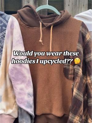 Which one would you wear?👇 ✨Available TONIGHT, Wednesday 12/18 at 8pm EST on the website! ♻️ Upcycled using 100% sustainable material for a one of a kind piece! #rework #reworked #upcycled #upcycling #upcycledfashion #reworkedclothes #oneofakind #hoodie #fyp #foryoupage 