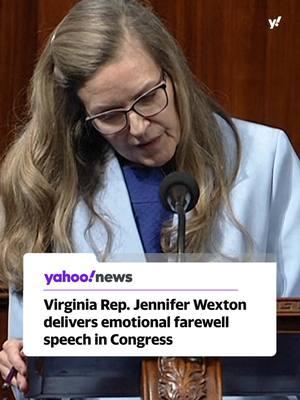 Virginia Rep. Jennifer Wexton, a three-term Democratic lawmaker, delivered her final speech on the House floor Tuesday after a severe neurological disease forced her to step away from Congress. #news #yahoonews #congress #progressivesupranuclearpalsey