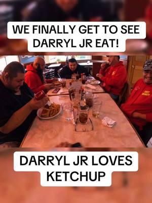 We finally get to see Darryl Jr eat! He loves ketchup! #Concrete #ConcreteWork #RyanConcrete #ConcreteFinisher #Riddled #Contractor #Darryl #DarrylJr #BigRay 