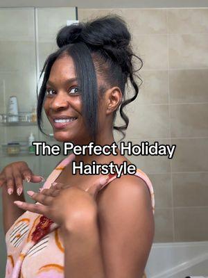 The perfect holiday hairstyle 🥰 #hairtutorial #blackhair #creatorsearchinsights #hairstyles #blackgirlhairstyles #pinuphair 