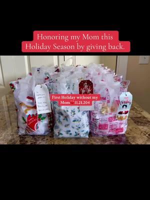 Honoring my mom this holiday season by giving back. #chistmas #christmasgiveback #charity #restinpeace #mother #grief #motivation #fyp 