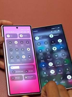 One UI 6.1 vs One UI 7.0 Control Center Z Fold 6 or Galaxy S24 Ultra #s24ultra #galaxyzfold6 #fy #fyp #samsung #zfold6 