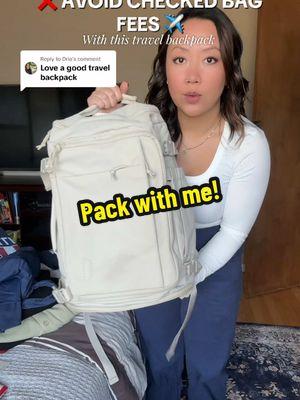 Replying to @Dria packing this travel bsckpack so you can see how much this bag can fit on its own!  #traveltips #traveltipsandhacks #travelessentials #tiktokshopholidayhaul #bagsmart 