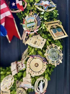 A customer brought in her collection of Texas Capitol ornaments and wanted to display them in her home year-round. This is what we came up with! One of our incredible designers designed and assembled this beautiful wreath. The possibilities are endless at Miss Cayce’s! We would love to help you with the finishing touches for your home. #texascapitol #customwreath 