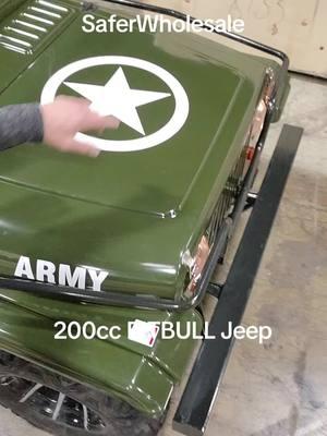 Check Out The 200cc PITBULL FULL SIZE Jeep Golf Cart! #Jeep #200 #200cc #Jeeps #MiniJeep #JeepGolfCart #GolfCarts #InStock #Christmas #Fun #Warehouse 