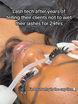 Can you wet your lash extensions the same day?🫧  🧼Lash extension adhesives and the industry in general have come a long way whereas you were told not to wet them for the first 24 hours. It’s created a popular myth in the lash industry that is still often believed that you can’t wet your lashes. Contrary to belief with proper application, using proper high quality products like our 8:18 adhesive and so secured bonder, and no harsh rubbing, your lash extensions should not come off with just water. However, hot steam or saunas can still affect your retention which is why you may sometimes still hear the phrase “do not wet your lashes for 24 hours” but our adhesive and bonder will leave you with lashes 4-6 weeks later after a swimming vacation!  🛁 Lash baths after a full set are great for clients with sensitive eyes to avoid any redness or burning by fully curing the adhesive. Just be sure to fully dry down your client before giving a lash bath to avoid shock curing which can leave a white cast from curing the adhesive too quickly  -follow @themyakexperience if you learned something new📚 #lashtech #atlanta #fyp #lashextensions #lashjourney #lashbeginners #lashtutorial #lashretention #lasheducator 